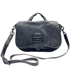 Aimee Kestenburg Black Leather Saddle Crossbody Bag